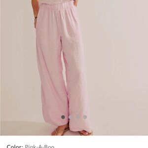 Free People End Days pull on linen Pants